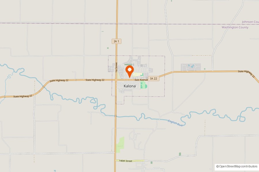 Map of the Kalona area service region